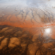 Biscuit Basin thermal area, Yellowstone Park.