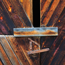 Barn door detail near Drummond, Montana.