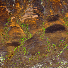 Volcanic cliffs, Iceland.