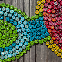 Beer bottle art near Mount Vernon, Washington.