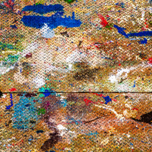 Spilled paint on deck of ship, Ireland.