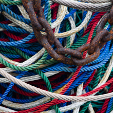 Rope and chain, Dingle, County Kerry, Ireland.