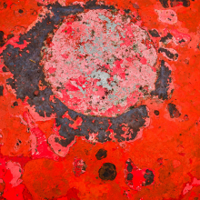 Worn paint on ship, Ireland.